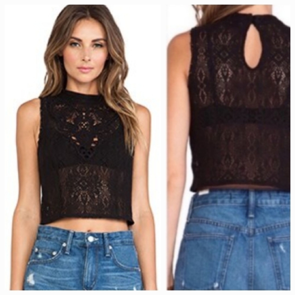 Free People Greatest Hits Top Black Size XS